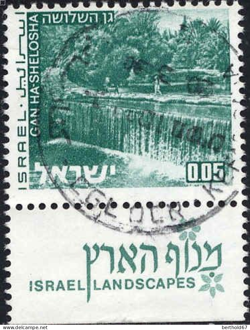 Israel Poste Obl Yv: 459 Mi:525x Gan Ha-Shelosha (Beau Cachet Rond) - Used Stamps (with Tabs)