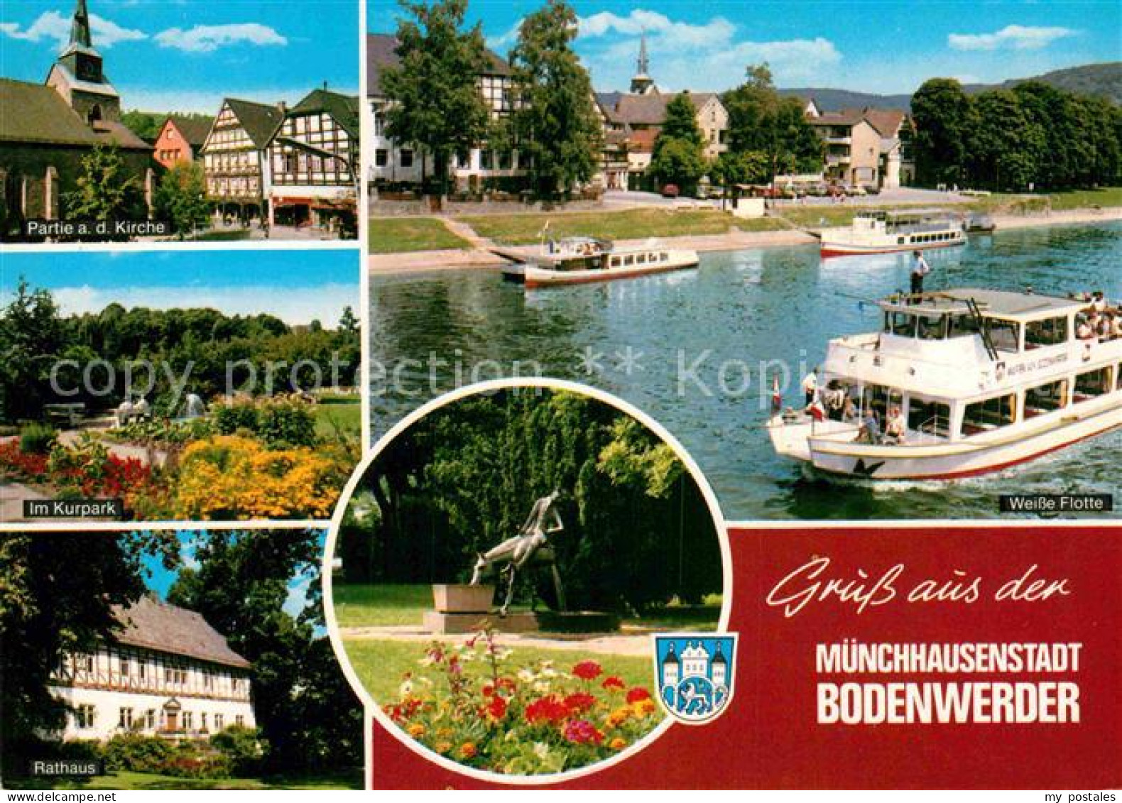 72846654 Bodenwerder Weisse Flotte Rathaus Kirche Kurpark Bodenwerder - Bodenwerder