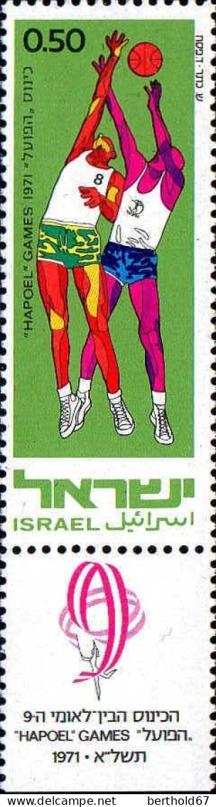 Israel Poste N** Yv: 445/447 Jeux De Hapoel (Tabs) - Unused Stamps (with Tabs)