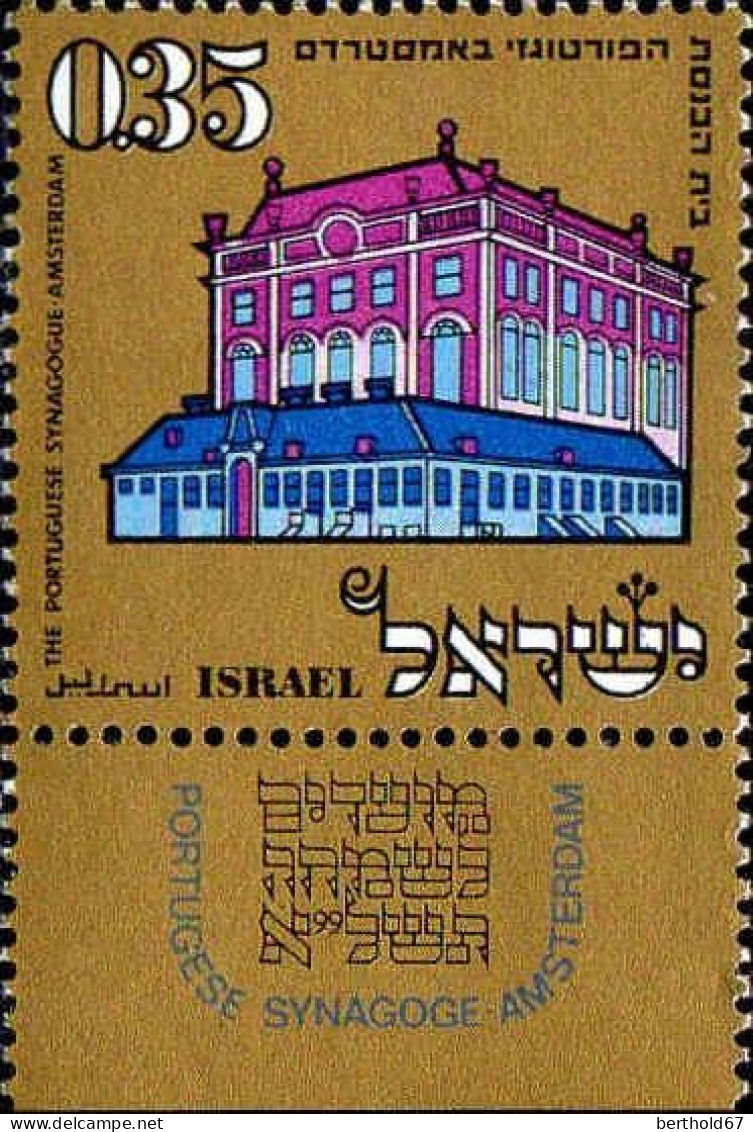 Israel Poste N** Yv: 418/422 Nouvel An Synagogues (Tabs) - Unused Stamps (with Tabs)