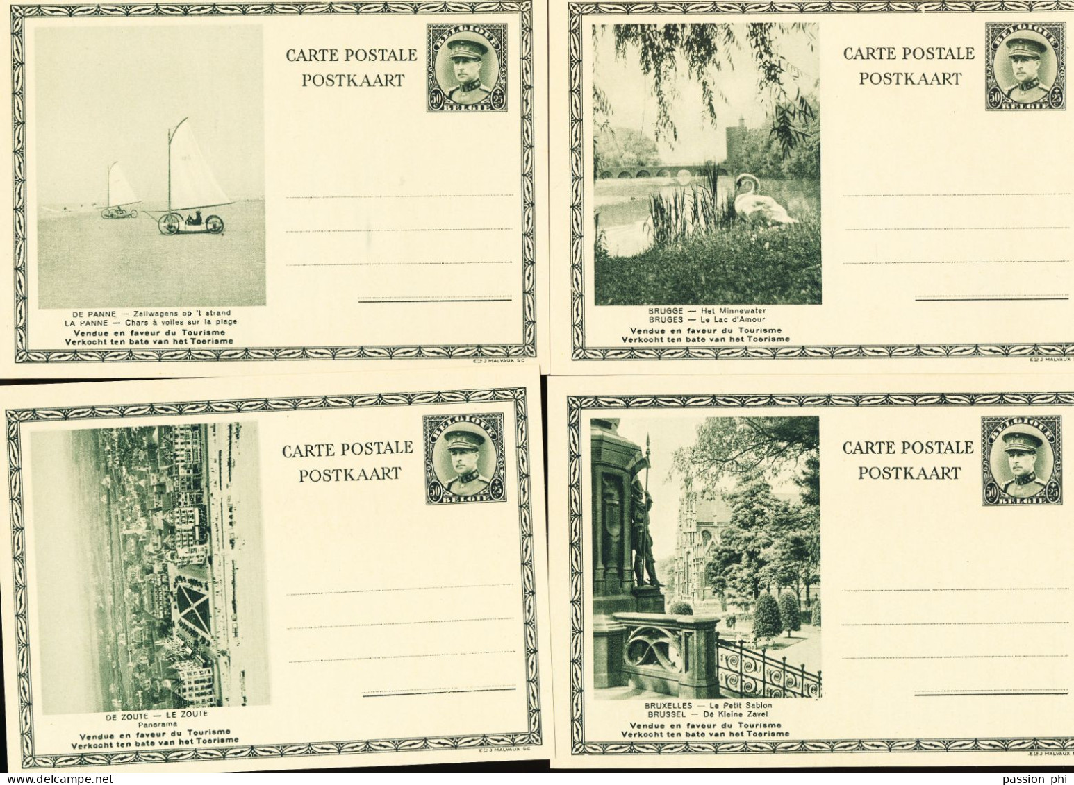 BELGIUM PPS  SBEP 22 COMPLET SET  (25) UNUSED - Postkarten 1934-1951