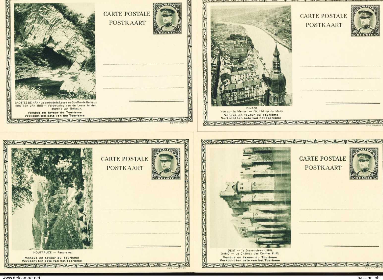 BELGIUM PPS  SBEP 22 COMPLET SET  (25) UNUSED - Postkarten 1934-1951