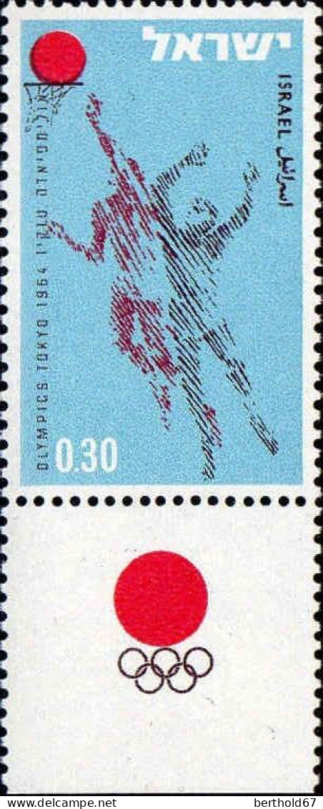 Israel Poste N** Yv: 255/258 Jeux Olympiques D'été Tokyo (Tabs) - Ungebraucht (mit Tabs)