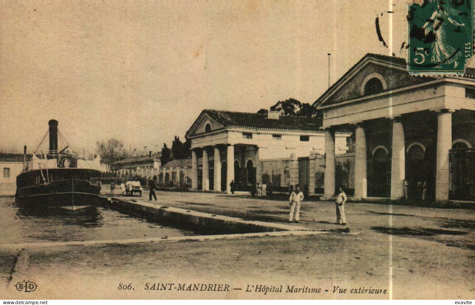 CPA  (83)    SAINT-MANDRIER   L'Hôpital Maritime   Vue Extérieure - Toulon