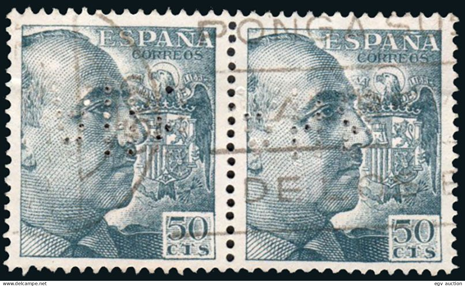 Madrid - Perforado - Edi O 1053 Pareja - "BHA" (Banco) - Used Stamps