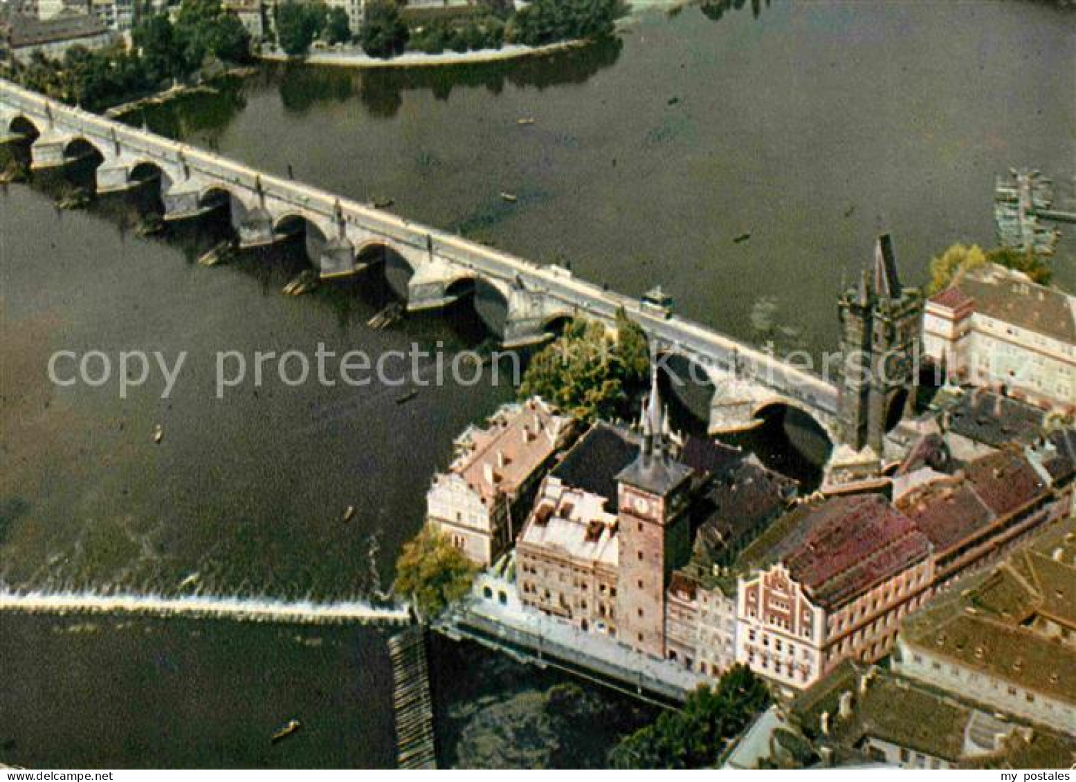 72846381 Praha Prahy Prague Fliegeraufnahme Karlsbruecke Altstaedter Brueckentur - Tchéquie