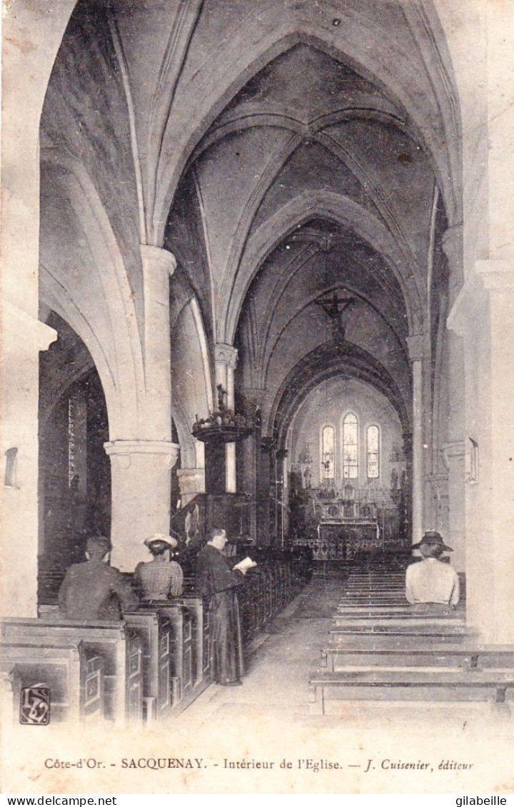 21 - Cote D Or -  SACQUENAY - Interieur De L Eglise Avec Monsieur Le Curé - Sonstige & Ohne Zuordnung