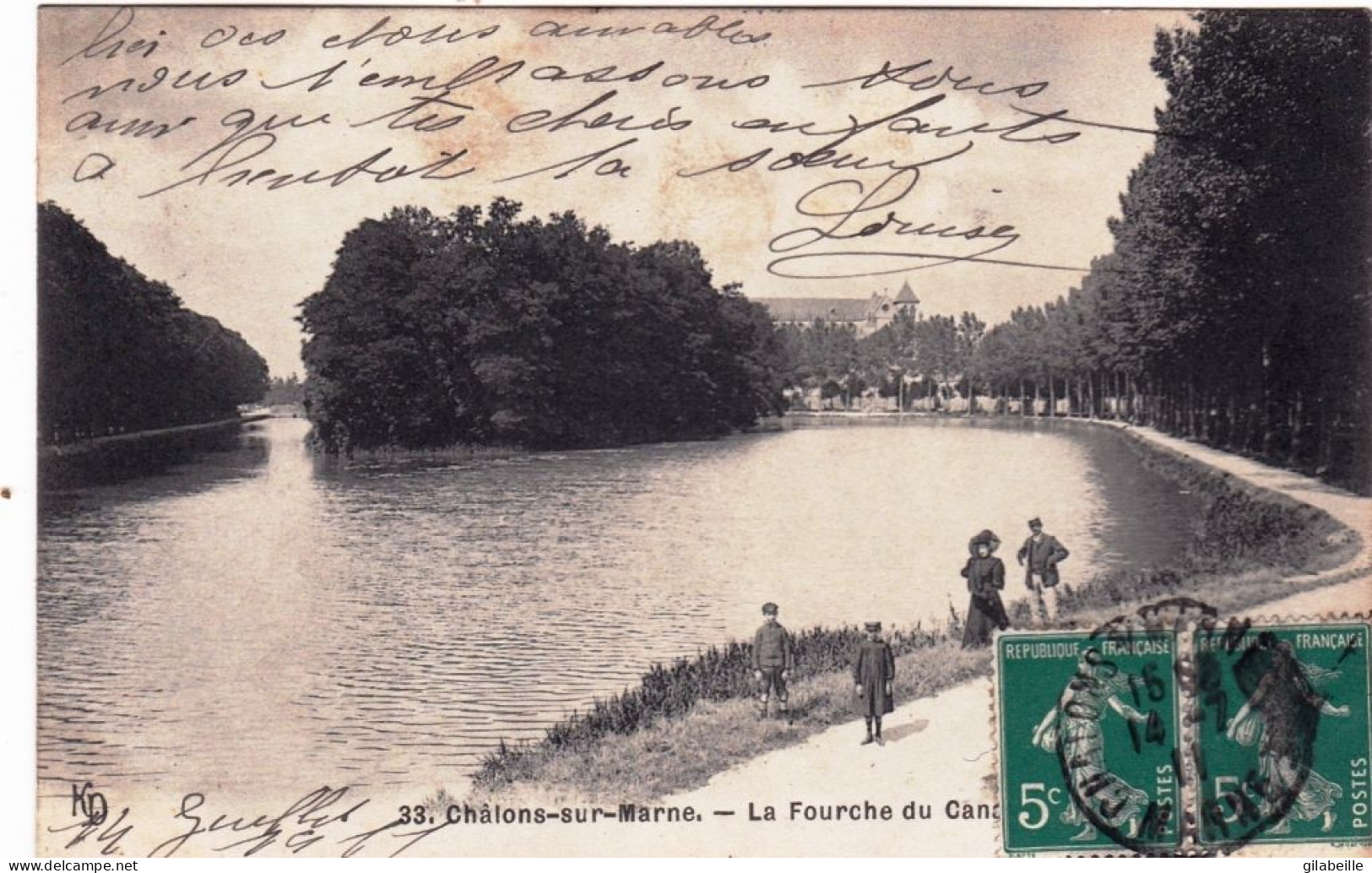 51 - Marne -  CHALONS Sur MARNE - La Fourche Du Canal - Châlons-sur-Marne