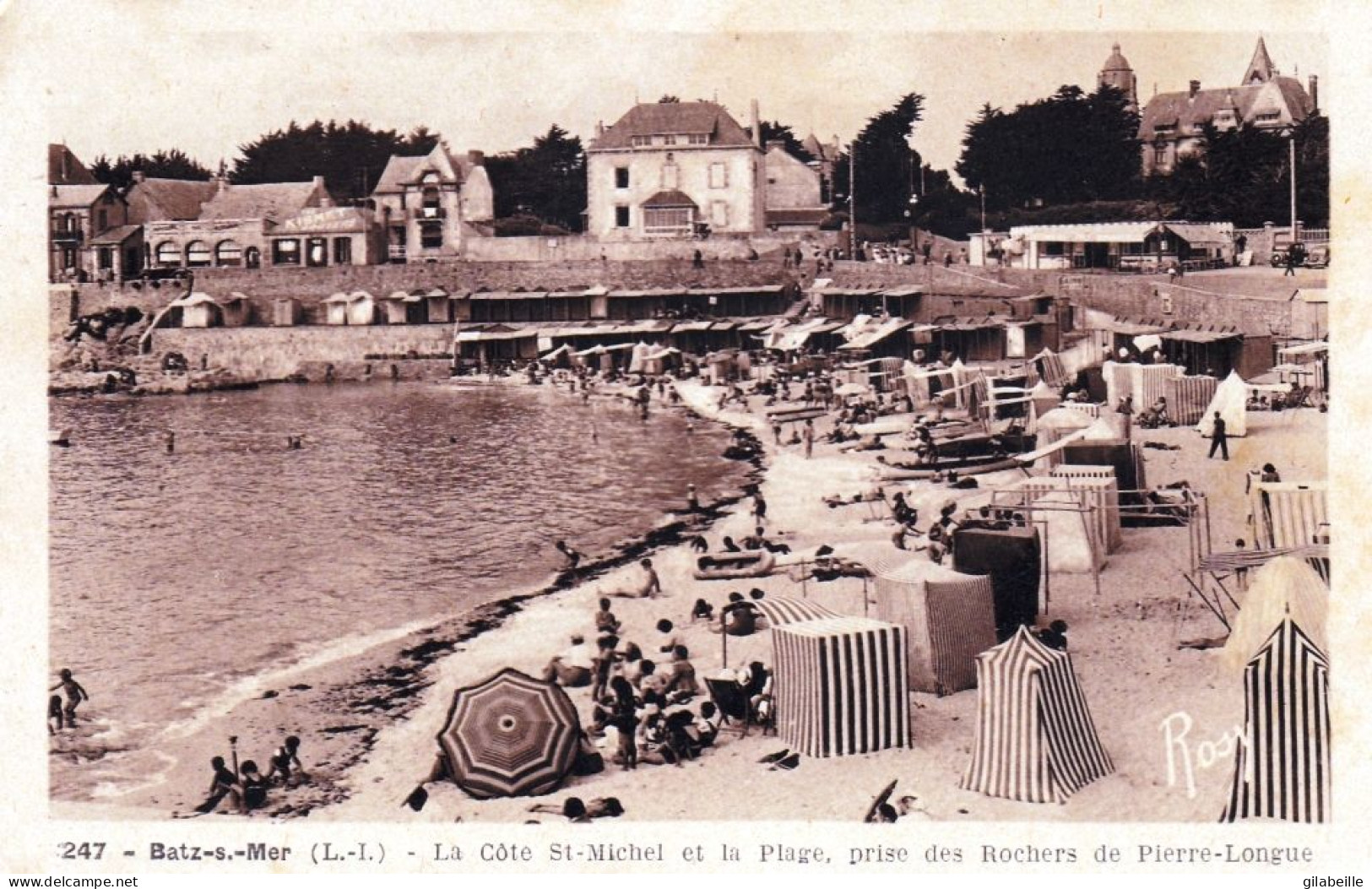 44 - Loire Atlantique -  BATZ Sur MER - La Cote Saint Michel Et La Plage Prise Des Rochers De Pierre Longue - Batz-sur-Mer (Bourg De B.)