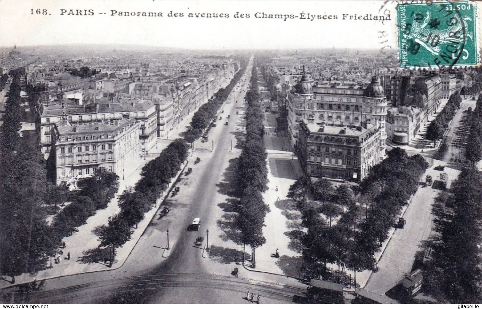 75 - PARIS 08 - Panorama Des Avenues Des Champs Elysées Et Friedland - Arrondissement: 08