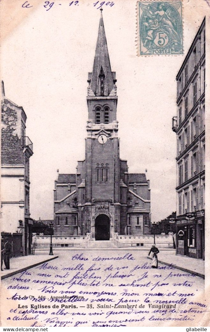 75 - PARIS 15 - Rue Gerbert - Eglise Saint Lambert De Vaugirard - Distrito: 15