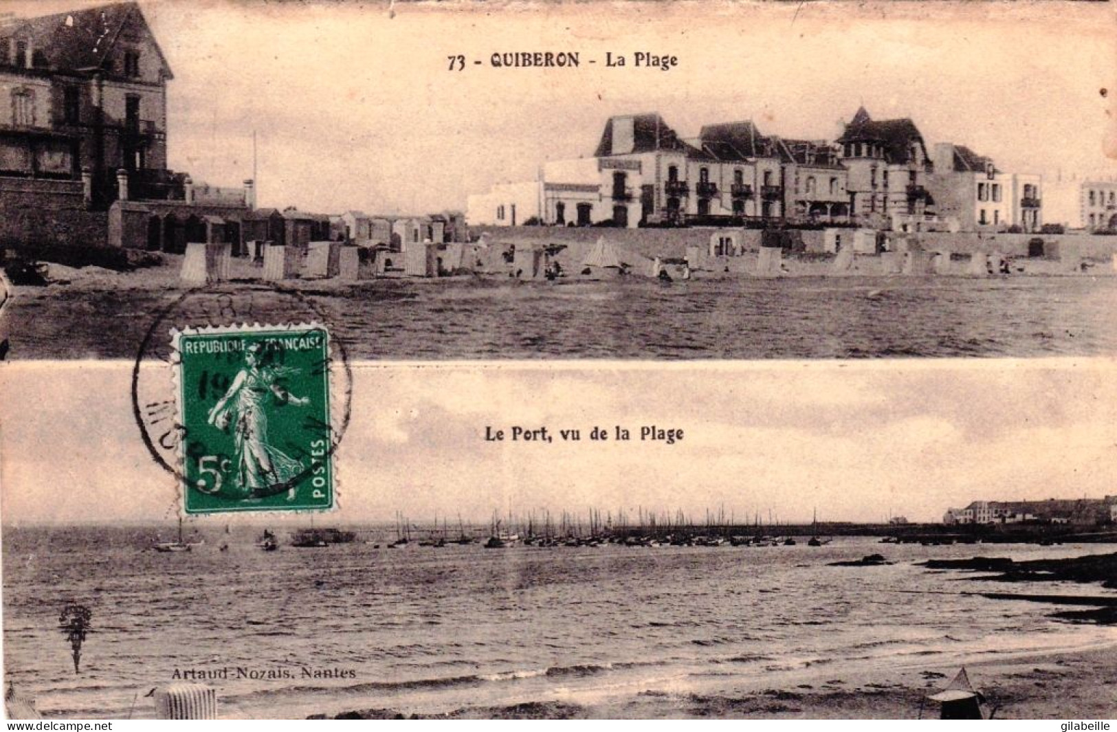 56 - Morbihan -  QUIBERON - Le Plage - Le Port Vu De La Plage - Quiberon