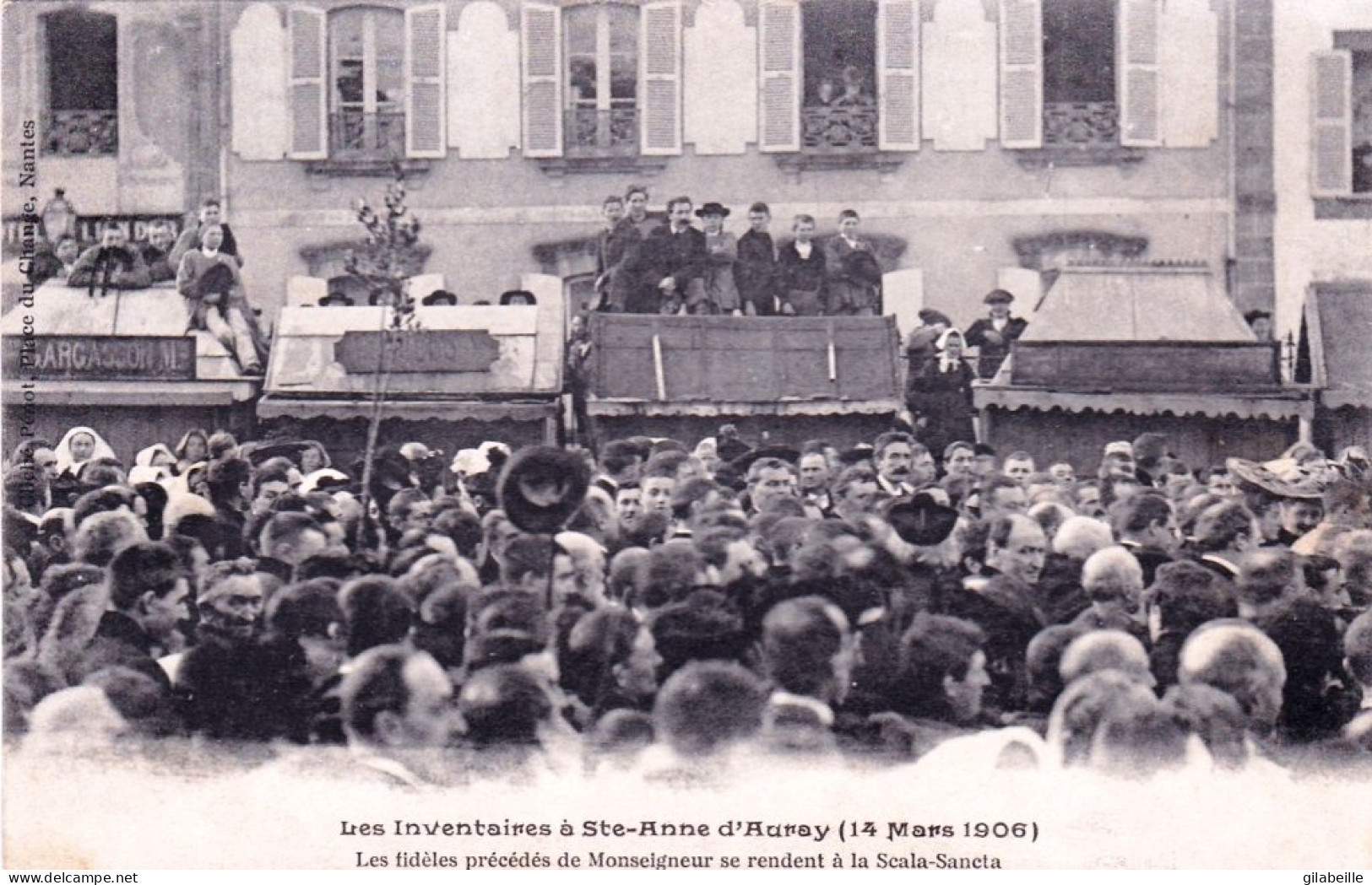 56 - Les Inventaires A SAINTE ANNE D AURAY - Les Fideles Et Monseigneur Se Rendent  A La Scala Santa - Sainte Anne D'Auray