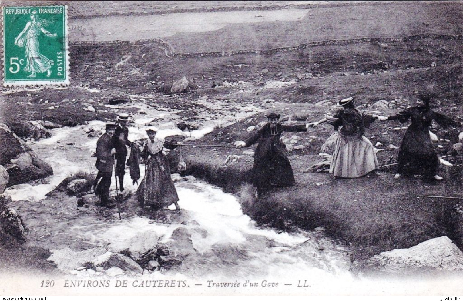 65 - Hautes Pyrenees -  Environs De CAUTERETS - Traversée D Un Gave - Cauterets