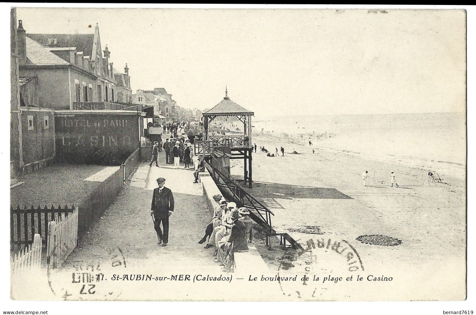 14  Saint Aubin Sur Mer -  Le Boulevard De La Plage Et Le Casino - Saint Aubin