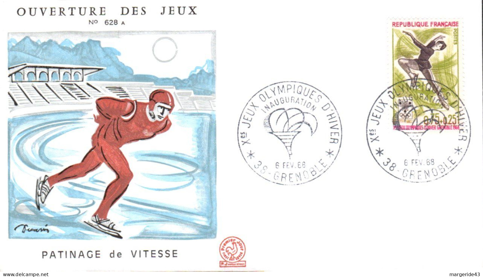 FDC 1968  SERIE J O GRENOBLE - 1960-1969