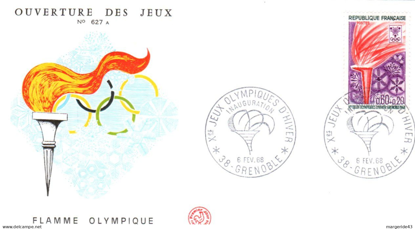 FDC 1968  SERIE J O GRENOBLE - 1960-1969