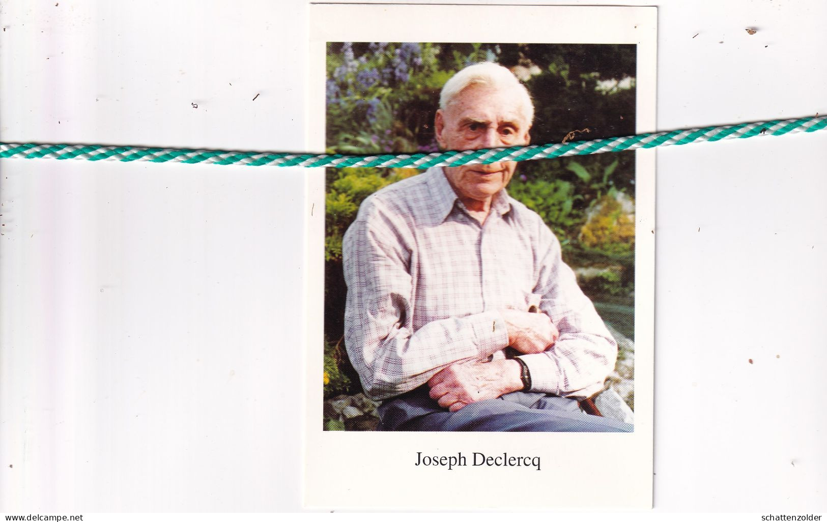 Joseph Declercq; Rekkem 1906, Harelbeke 1996. Foto - Décès