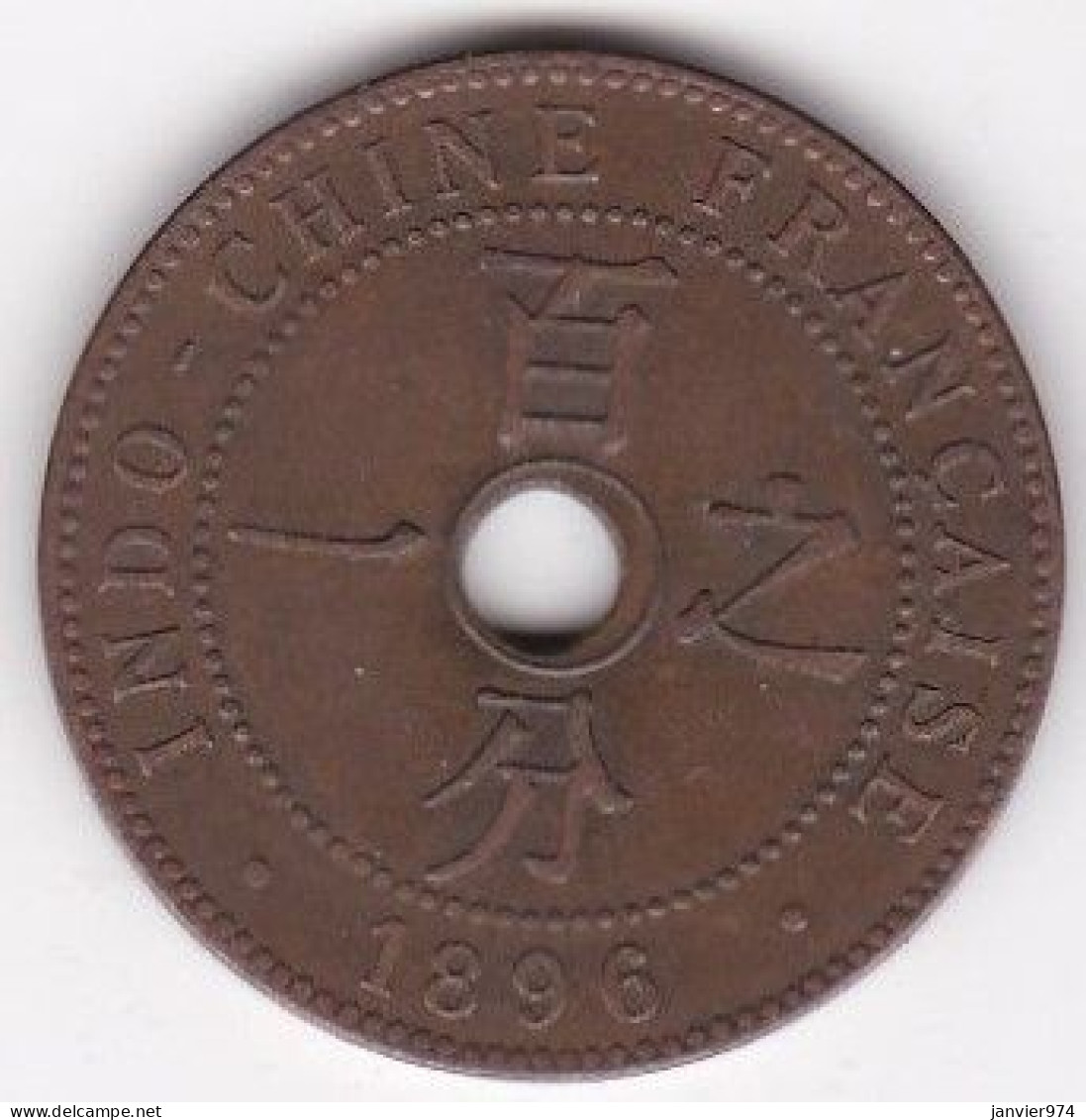 Indochine Française. 1 Cent 1896 A. En Bronze, Lec# 52 - Indochina Francesa