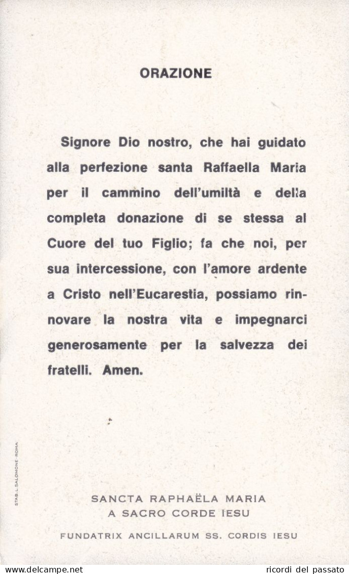 Santino Sancta Raphaela Maria - Devotion Images