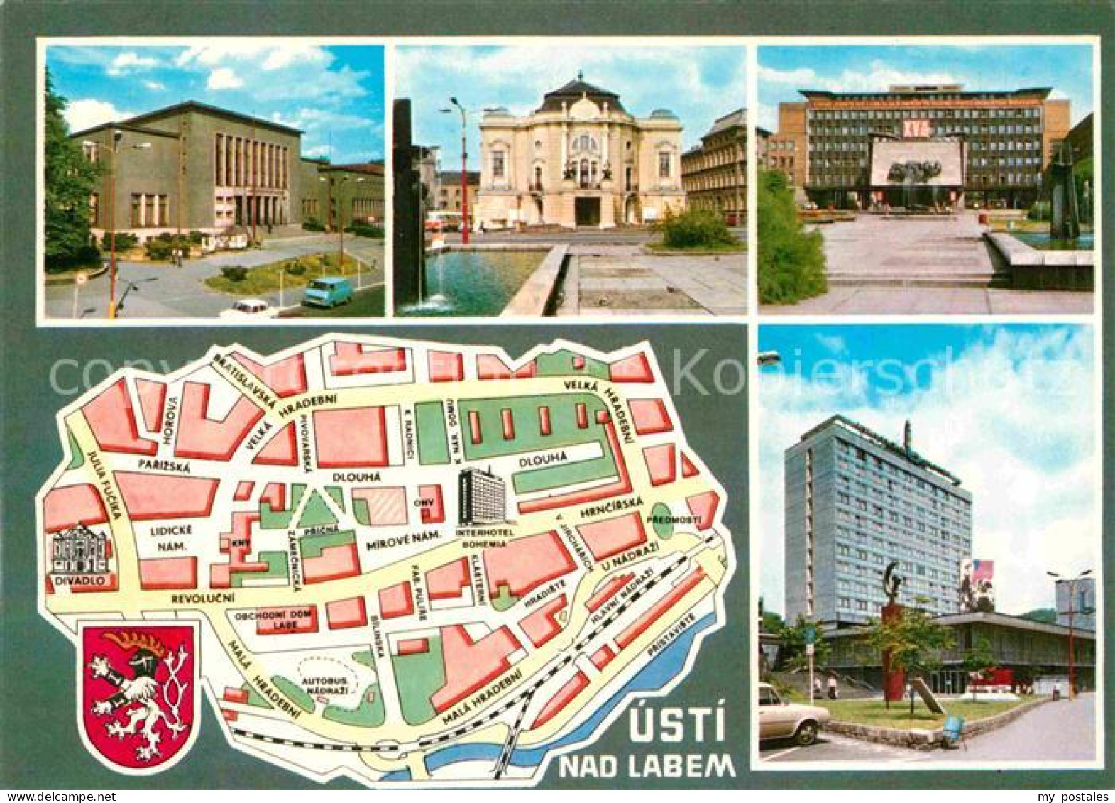 72846126 Usti Nad Labem Kulturni Dum Divadlo KNV Interhotel Bohemia Gebaeude Sta - Tchéquie