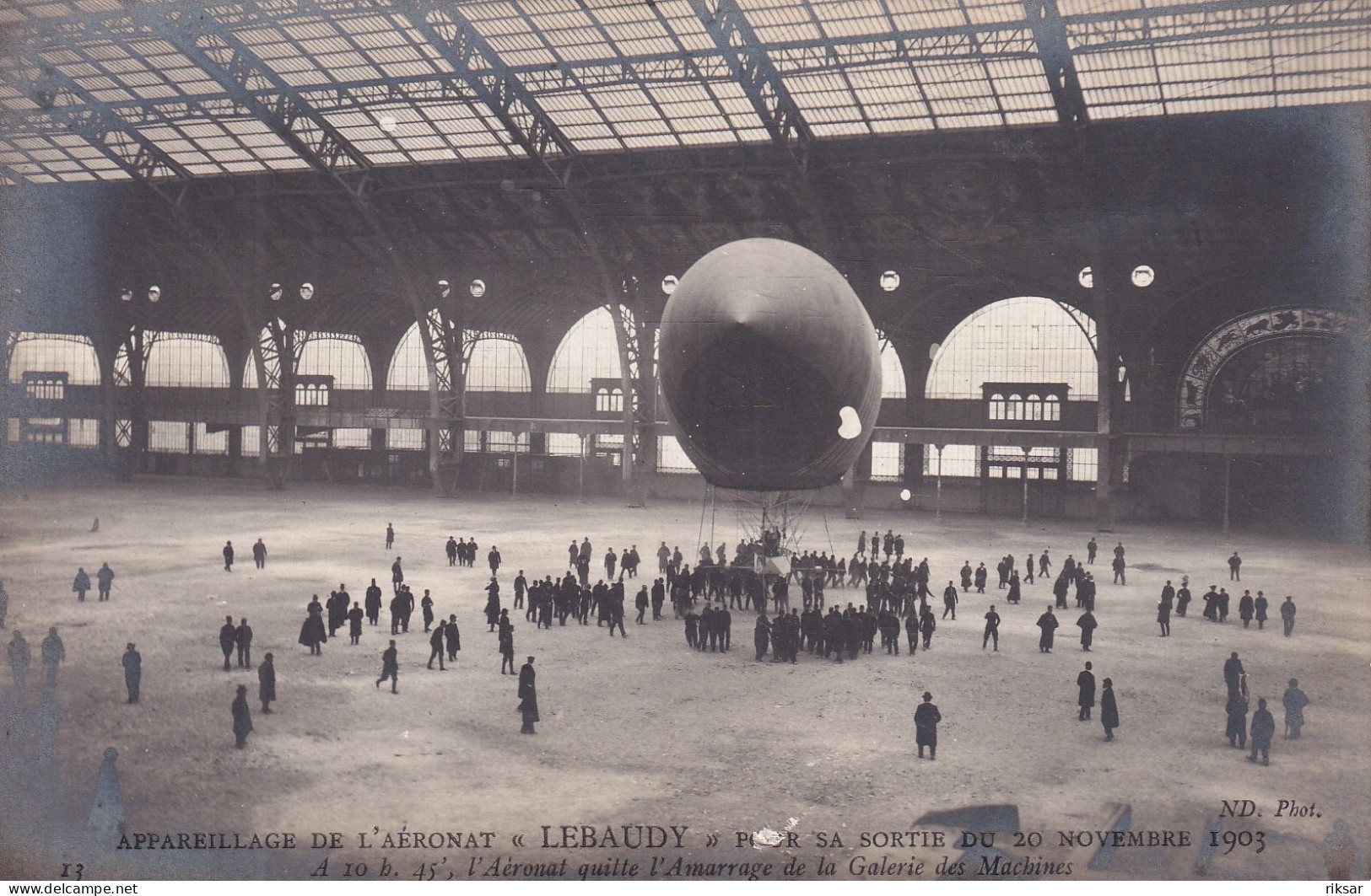 PARIS(7 Em ARRONDISSEMENT) GALERIE DES MACHINES(DIRIGEABLE LEBAUDY) - Arrondissement: 07