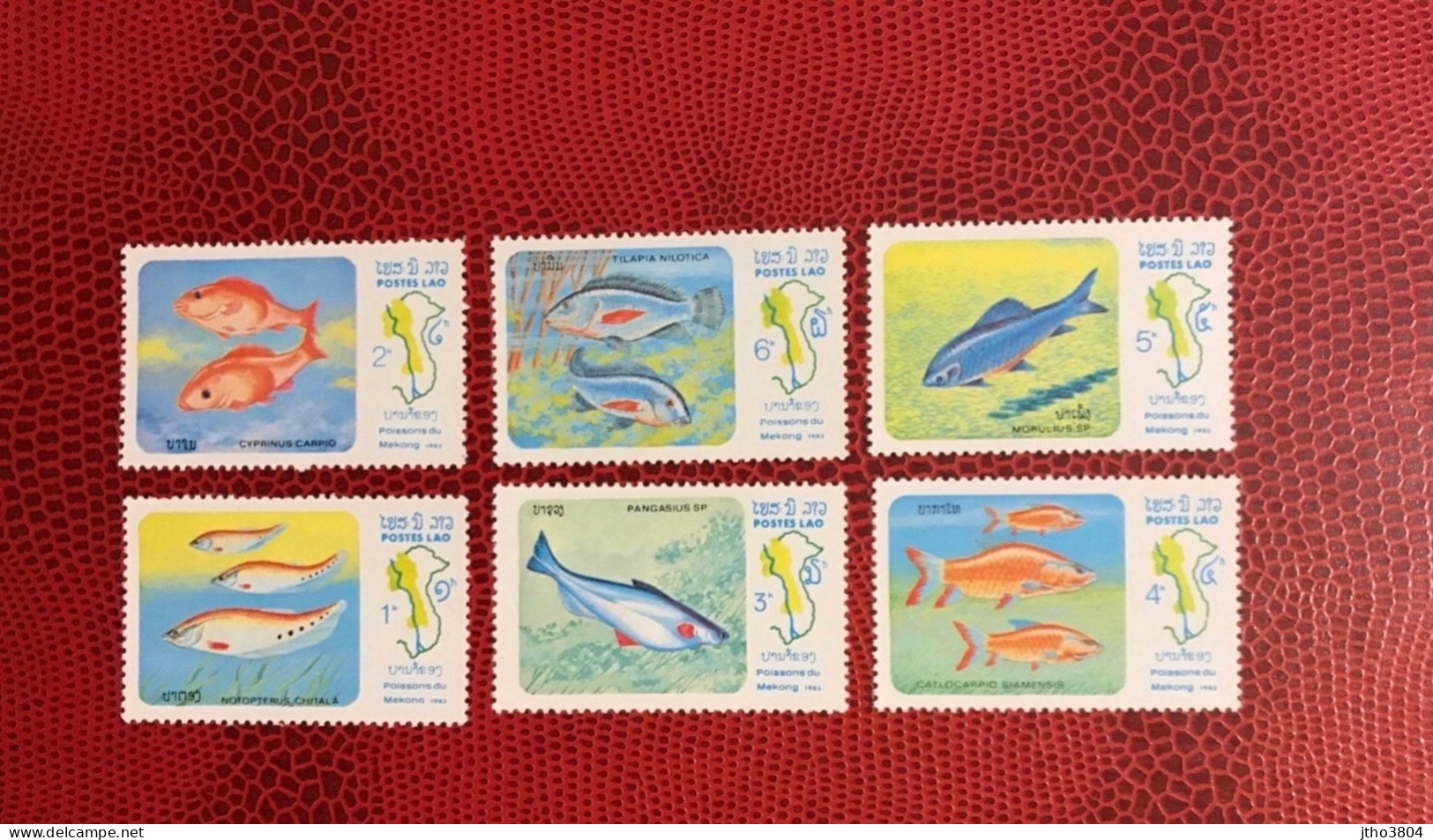 LAOS 1983 6v Neuf MNH ** YT 493 / 498 Pez Fish Peixe Fisch Pesce Poisson - Vissen