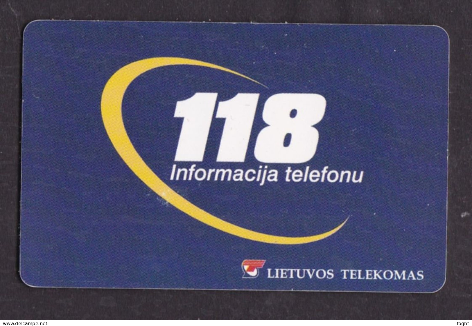 2001 Lietuvos Telekomas Chip Card 118 Information On Telephone 50 Units,Col:LT-LTV-C064 - Litouwen