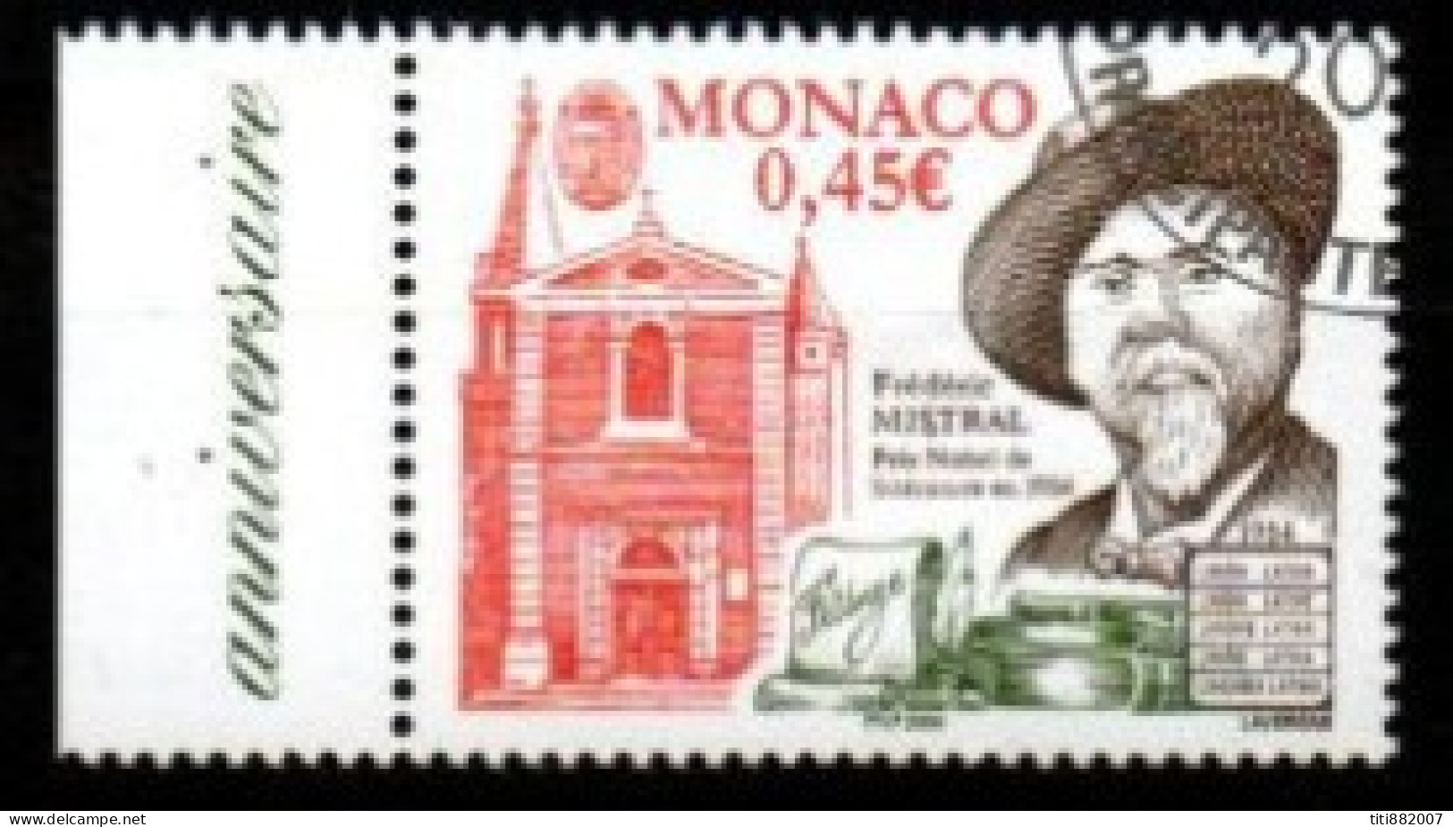 MONACO   -   2004 .   Y&T N° 2448 Oblitéré.   L' écrivain  Fréderic Mistral - Used Stamps