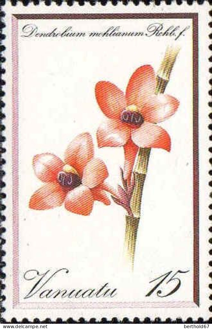 Vanuatu Poste N** Yv:643/656 Orchidées - Vanuatu (1980-...)