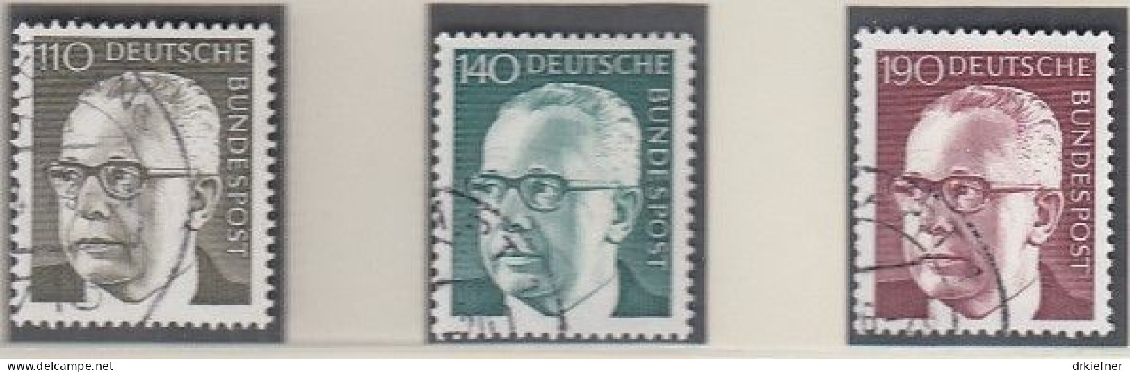 BRD  635-645, 689-692, 727-732, Gestempelt, Heinemann, Komplett, 1970/72 - Used Stamps