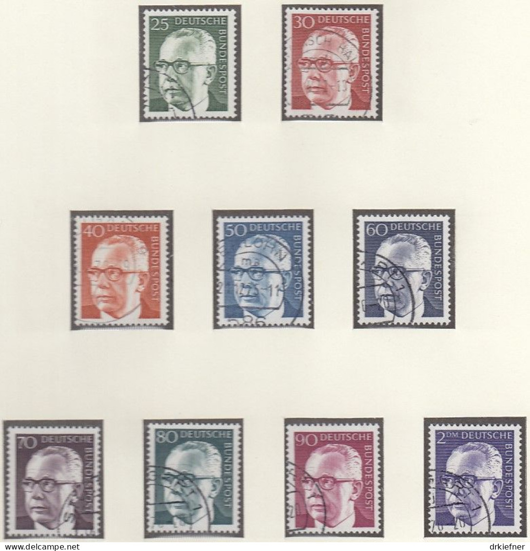 BRD  635-645, 689-692, 727-732, Gestempelt, Heinemann, Komplett, 1970/72 - Used Stamps