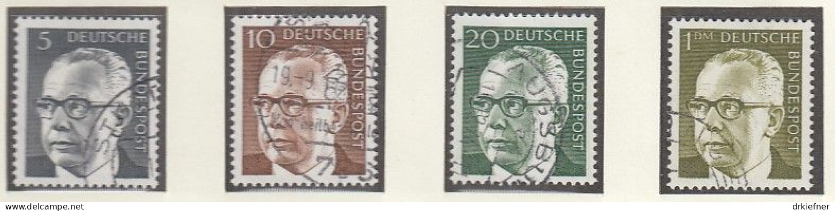 BRD  635-645, 689-692, 727-732, Gestempelt, Heinemann, Komplett, 1970/72 - Used Stamps