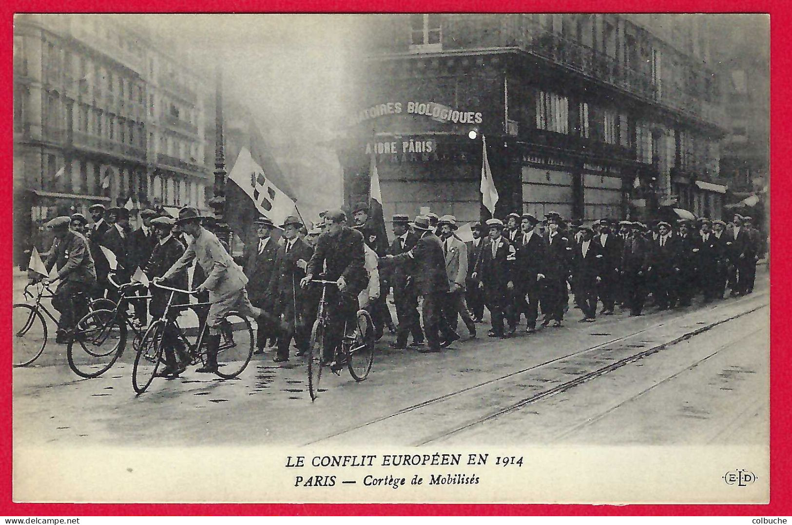 75 - PARIS +++ Le Conflit Européen En 1914 +++ Cortège De Mobilisés +++ - Other & Unclassified