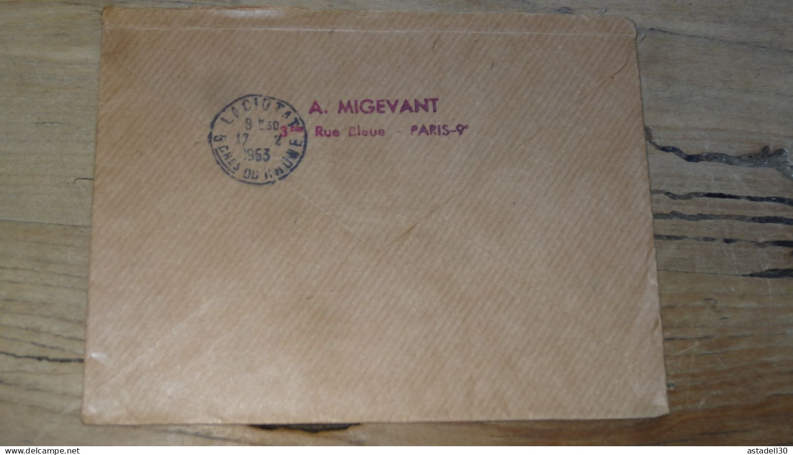 Enveloppe Recommandée PARIS Pour LA CIOTAT - 1953  ............BOITE1.......... 479 - 1921-1960: Période Moderne