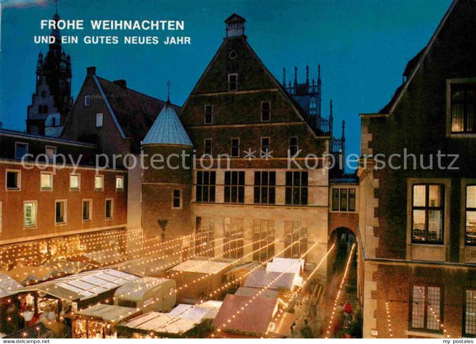 72845309 Muenster Westfalen Weihnachtsmarkt Rathaus  Muenster - Münster