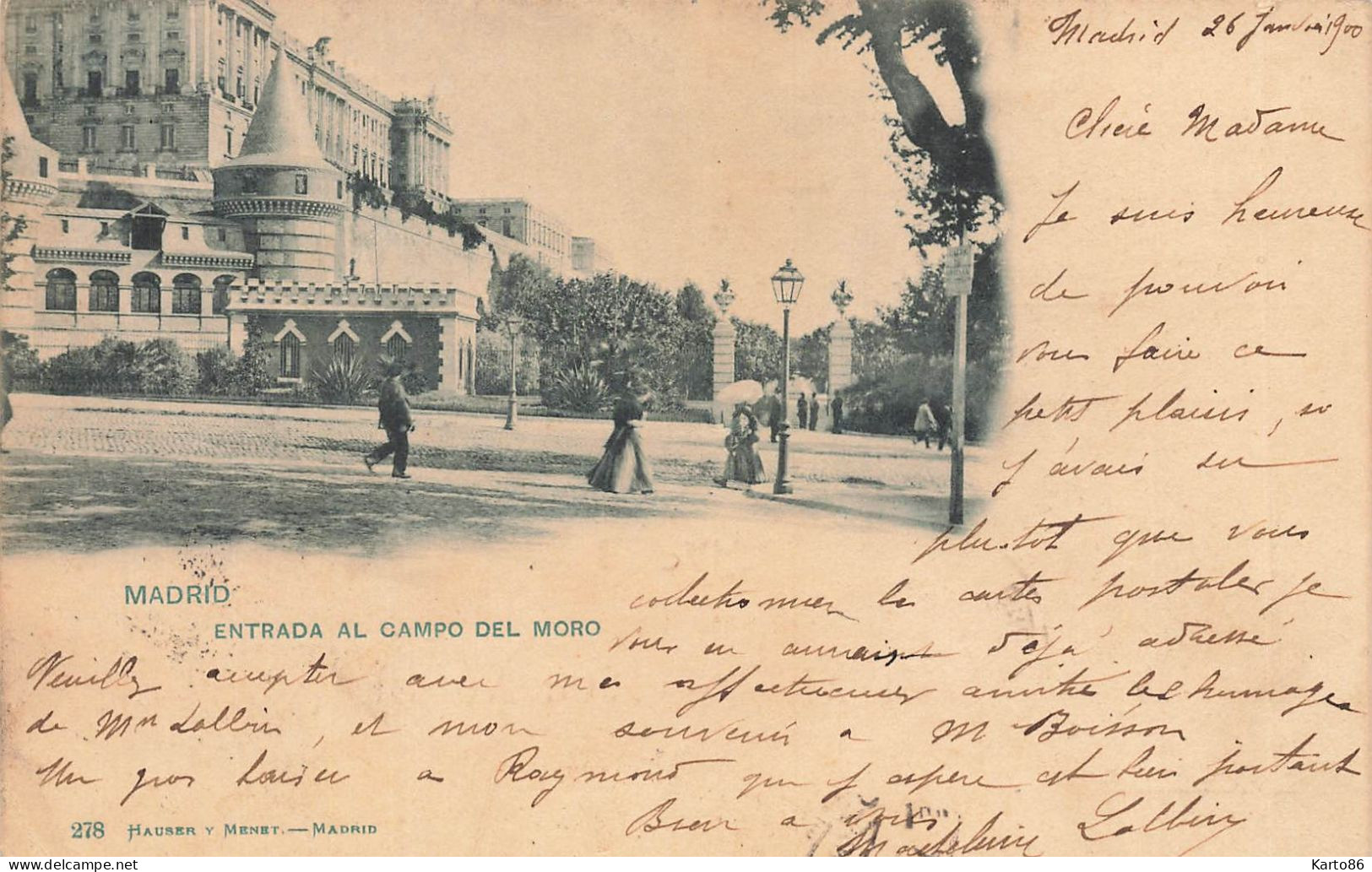 Madrid * 1900 ! * Entrada Al Campo Del Moro - Madrid