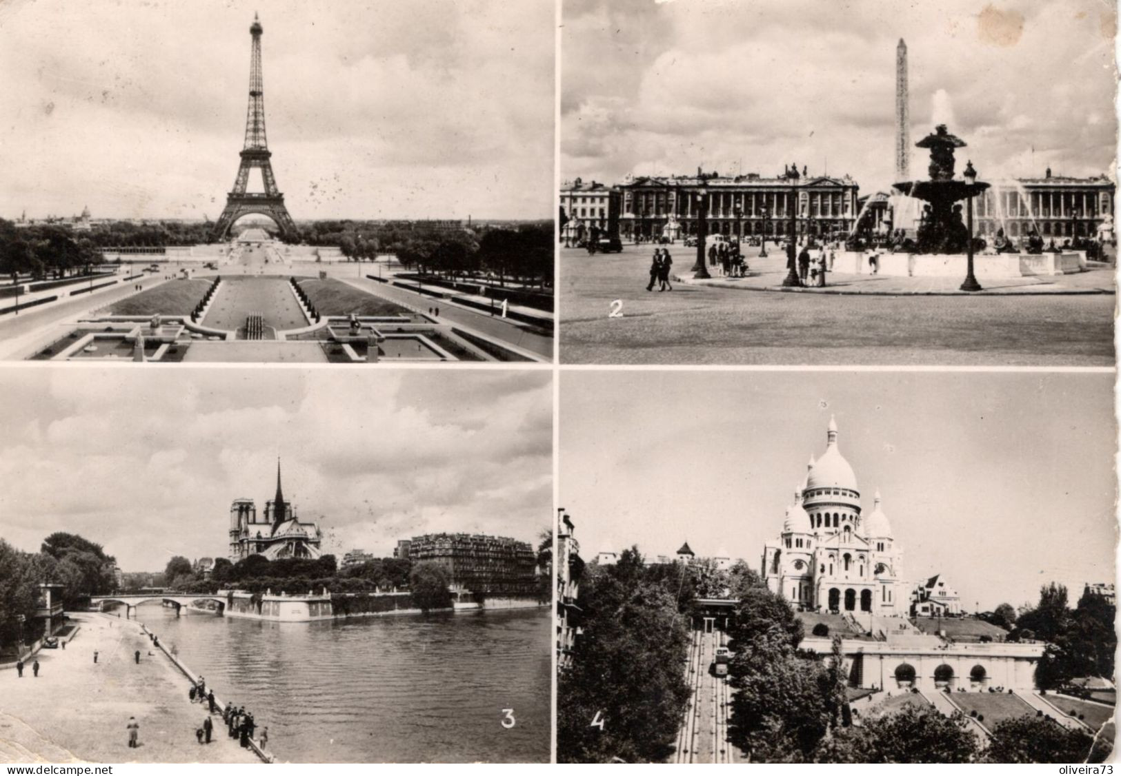 PARIS - La Tour Eiffel - Place De La Concorde - Notre Dame - Le Sacé-Coeur - Andere Monumenten, Gebouwen