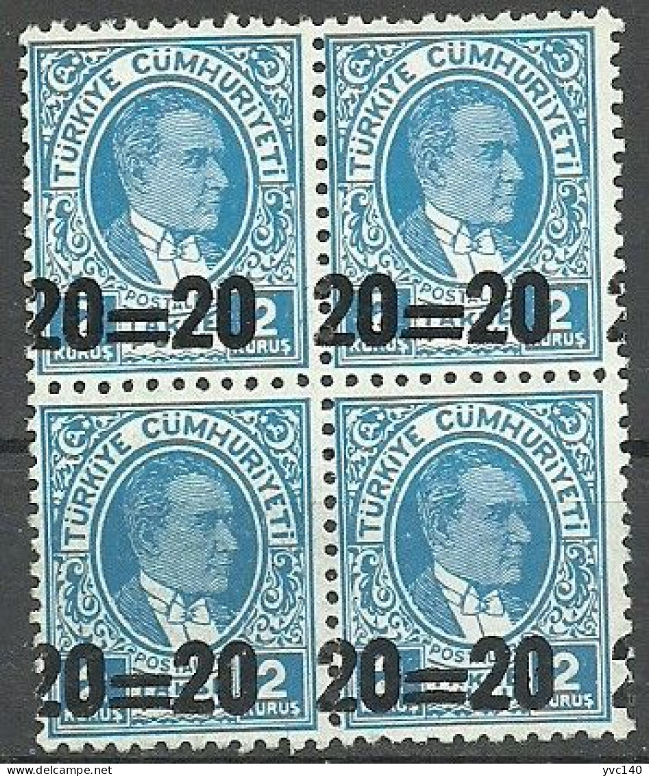 Turkey; 1959 Surcharged Postage Stamp "Shifted Overprint" MNG - Unused Stamps