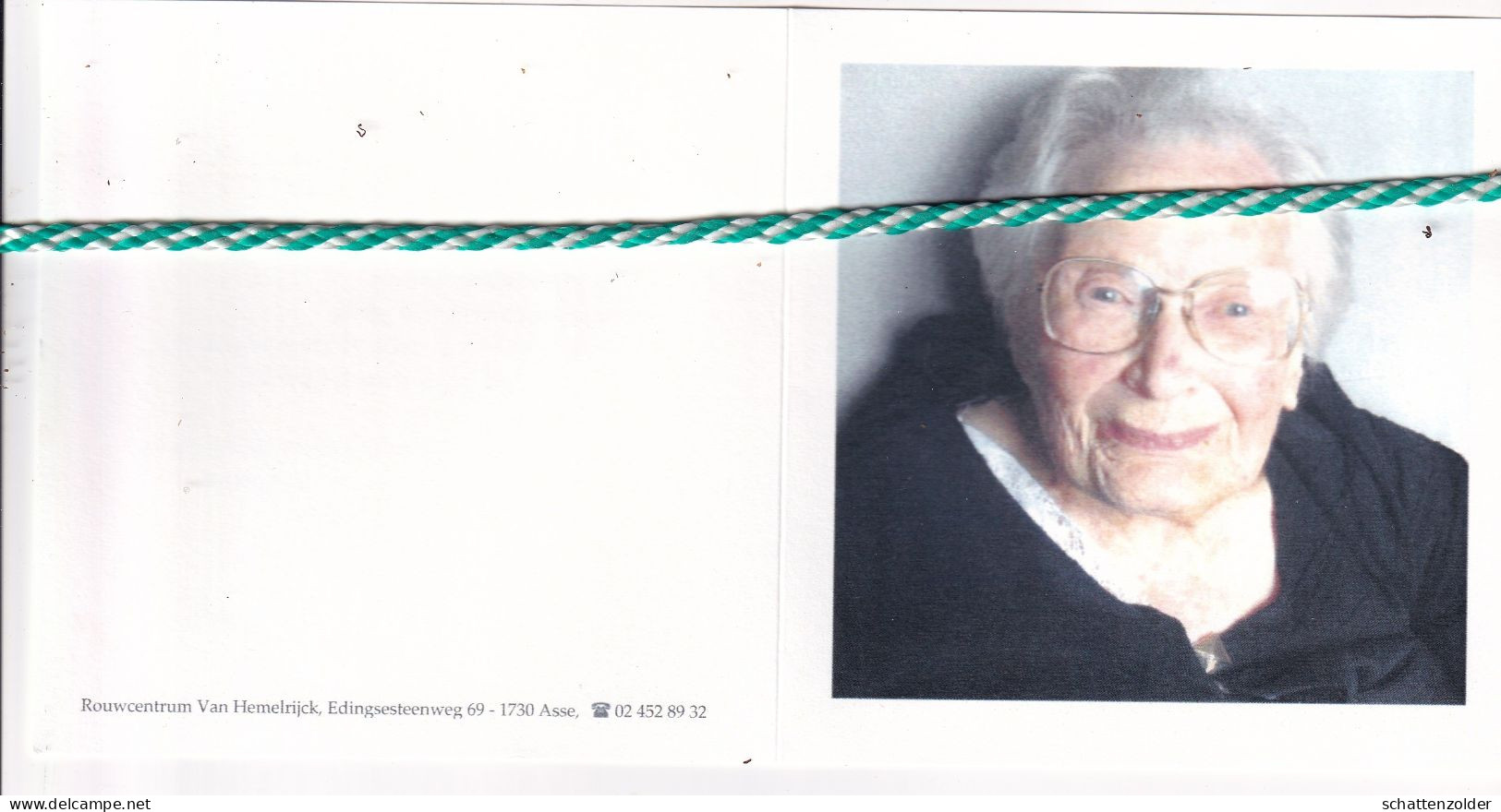 Maria Van Leuven-Famelaer, Wetteren 1917, Asse 2017. Honderdjarige. Foto - Obituary Notices