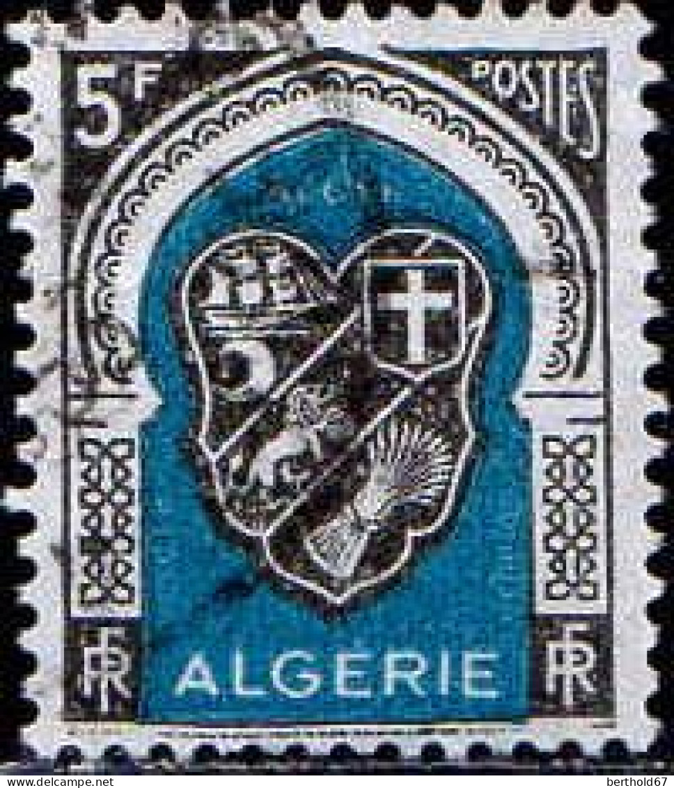 Algérie Poste Obl Yv:268 Mi:272 Alger Armoiries (cachet Rond) - Usados