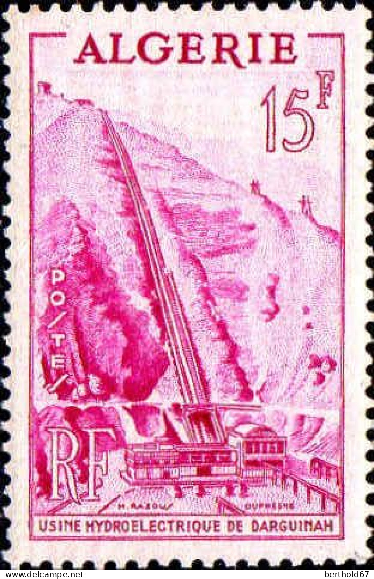 Algérie Poste N** Yv:313 Mi:325 Usine Hydroélectrique De Darguinah (Dent 1 Peu Courte) - Unused Stamps