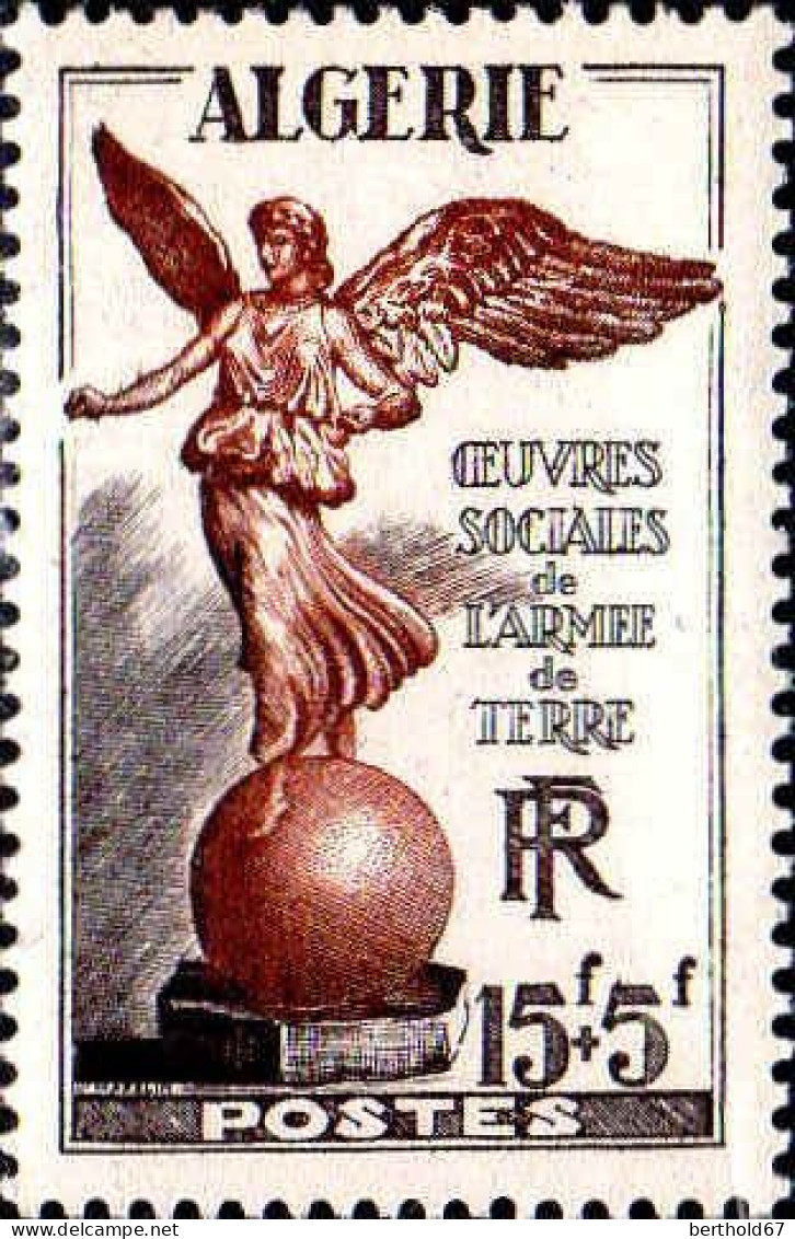 Algérie Poste N** Yv:307 Mi:319 Oeuvres Sociales De L'armée De Terre - Unused Stamps