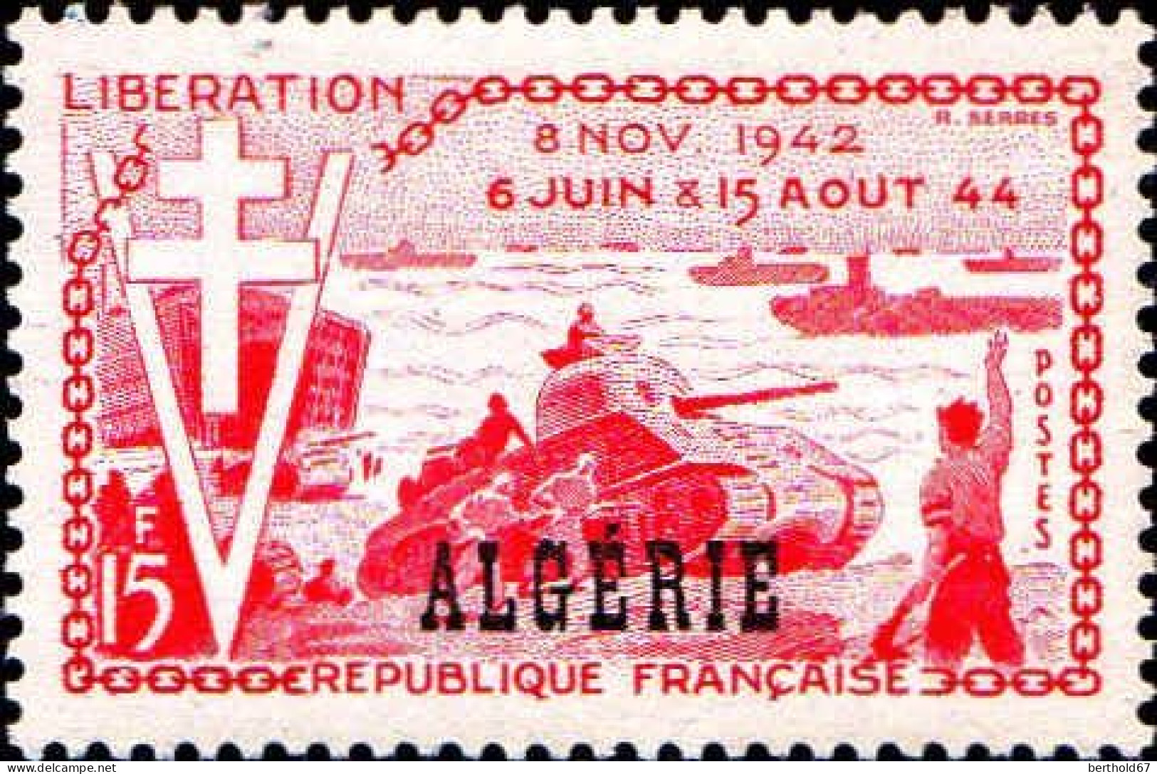 Algérie Poste N** Yv:312 Mi:324 Libération - Unused Stamps