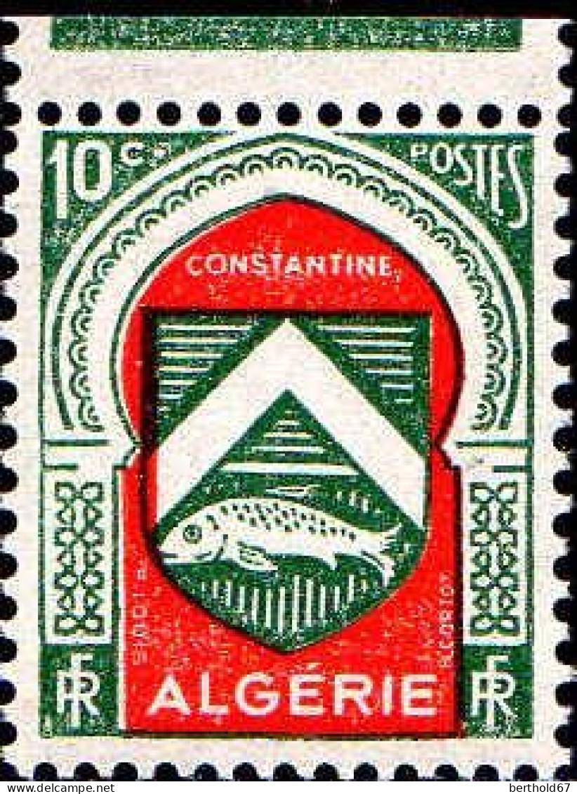 Algérie Poste N** Yv:254 Mi:261 Constantine Armoiries Bord De Feuille - Neufs