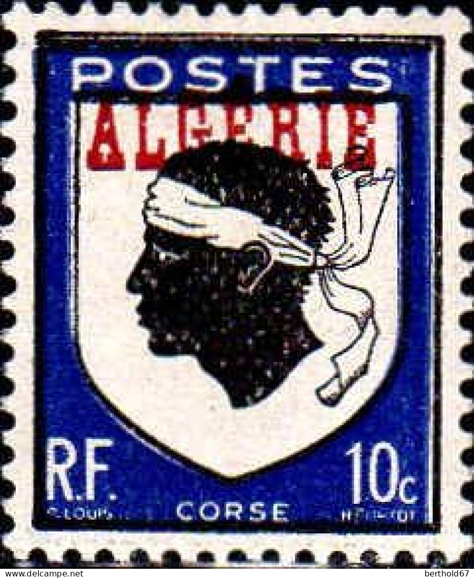 Algérie Poste N** Yv:243 Mi:241 Corse Armoiries - Unused Stamps