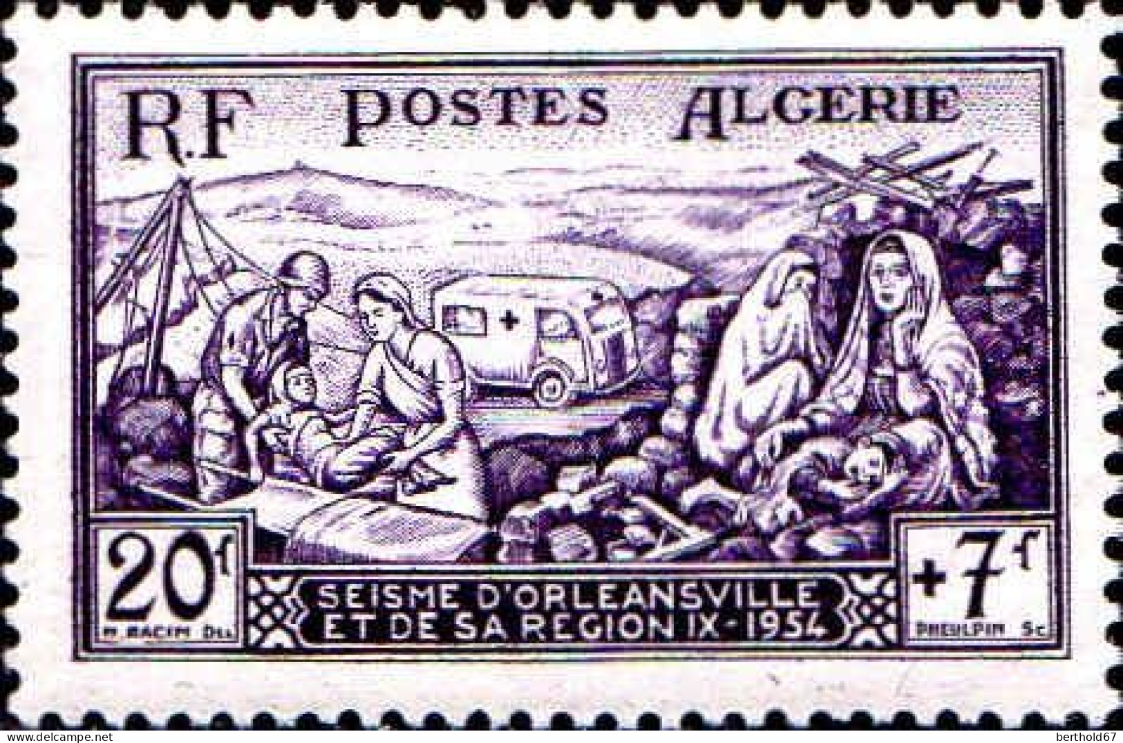 Algérie Poste N** Yv:319/324 Au Profit Des Sinistrés D'Orléansville - Nuevos