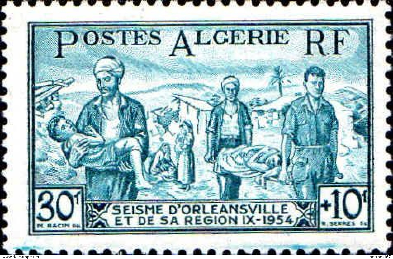 Algérie Poste N** Yv:319/324 Au Profit Des Sinistrés D'Orléansville - Ongebruikt