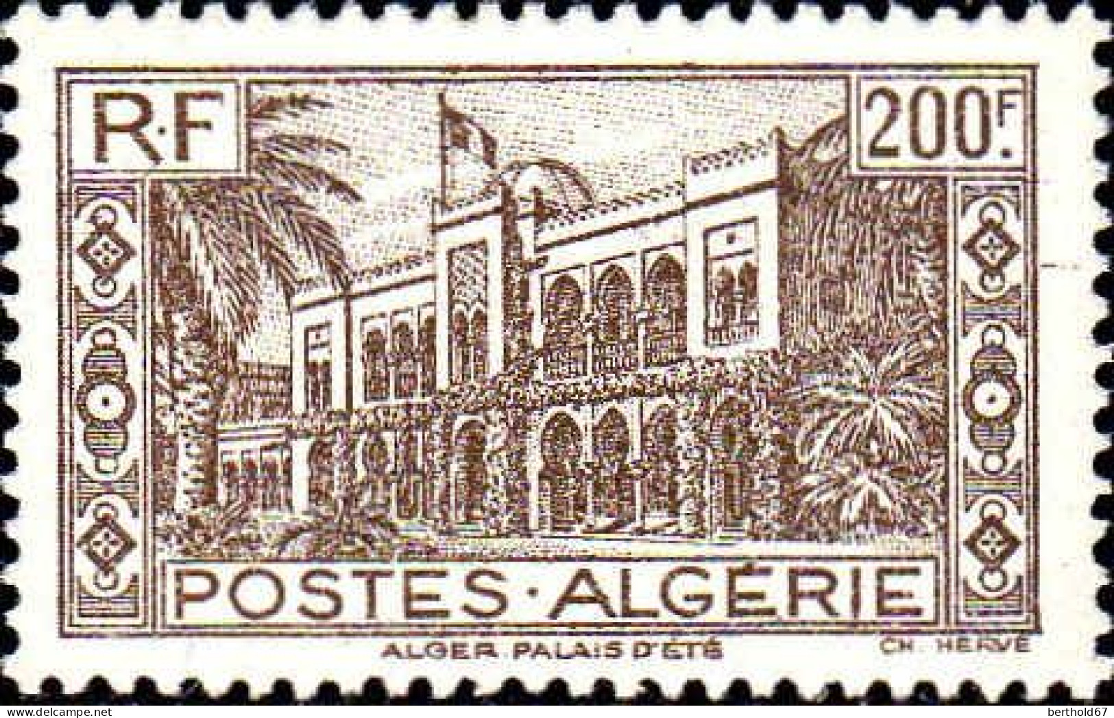 Algérie Poste N** Yv:204 Mi:202 Alger Palais D'été - Neufs