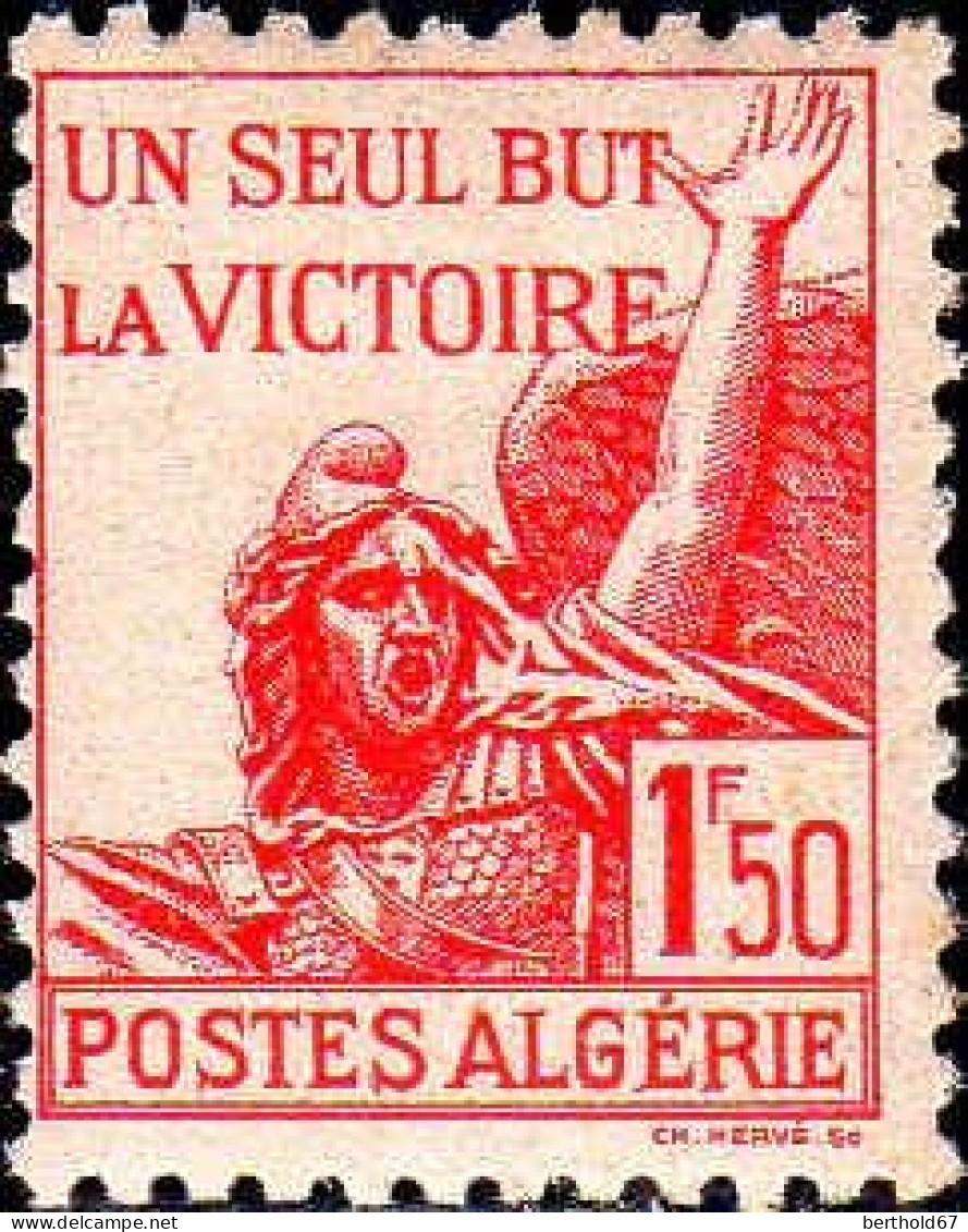 Algérie Poste N** Yv:198 Mi:196 Un Seul But La Victoire La Marseillaise De Rude - Nuovi